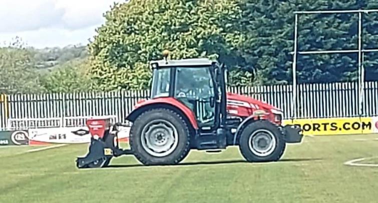 Grass seed spread on Bridge Meadow